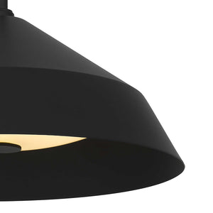 HomeRoots Black Frosted LED Pendant Light - Dimmable Outdoor Fixture with Modern Design for Patios & Porches 683465