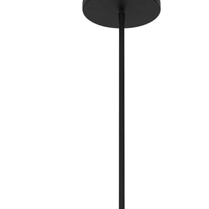 HomeRoots 22" Black Aluminum Geometric LED Pendant Light - Dimmable, Weather-Resistant, Modern Design for Indoors & Outdoors 683466