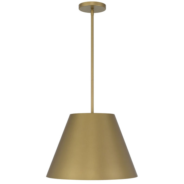 HomeRoots 16" Antique Gold Cone Pendant Light – Dimmable LED for Outdoor/Indoor Elegance & Durability 683468