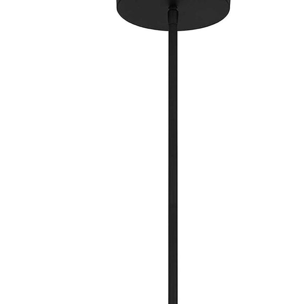 HomeRoots Natural Rattan and Black Metal LED Dimmable Pendant Light – Modern Boho Outdoor/Indoor Charm! 683473