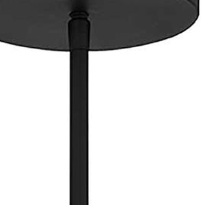 HomeRoots Natural Dimmable LED Barrel Pendant Light in Black Metal & Woven Rattan for Indoor/Outdoor Use 683475