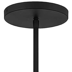 HomeRoots Natural Dimmable LED Barrel Pendant Light in Black Metal & Woven Rattan for Indoor/Outdoor Use 683475