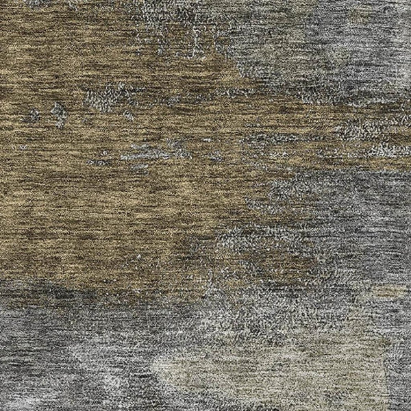 HomeRoots 8' X 10' Abstract Gray-Silver-Beige Area Rug - Washable, UV-Protected & Perfect for High-Traffic Homes 683534