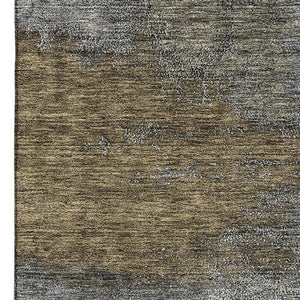 HomeRoots 10' X 14' Gray Silver Beige Abstract Area Rug - Modern Washable Design with UV Protection & Stain Resistance 683536