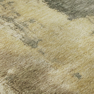 HomeRoots 5' X 8' Sage and Beige Abstract Area Rug - Washable, UV Protected, Ideal for Modern Living Spaces 683538