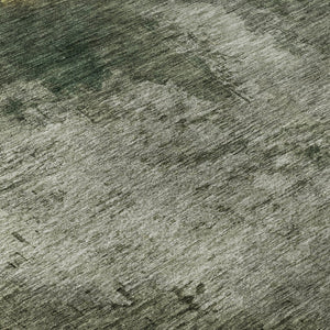 HomeRoots 10' X 14' Fern Green and Gold Abstract Area Rug - Washable, Stain-Resistant, UV Protected for Homes 683572
