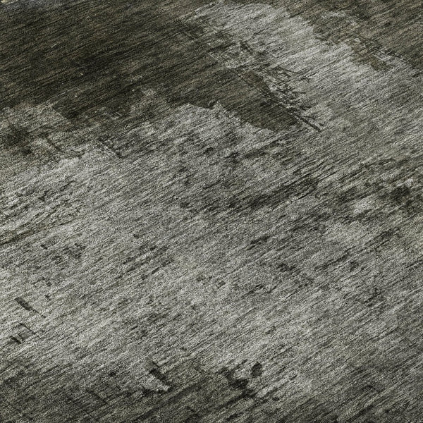 HomeRoots 8' Taupe and Beige Abstract Washable Round Rug - UV Protected, Durable & Stylish for Any Space 683575