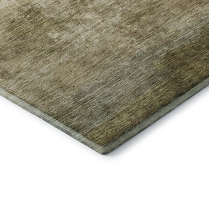 HomeRoots 10' X 14' Fern Green And Beige Abstract Area Rug - Washable, UV Protected, Stain Resistant & Durable 683584