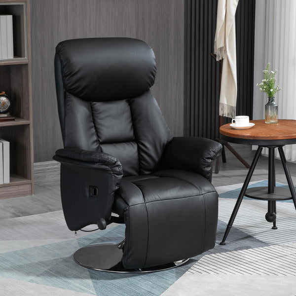 English Elm Homcom Manual Recliner Chair With 360° Swivel, Adjustable Footrest & Padded Arms For Ultimate Comfort W2225P217435