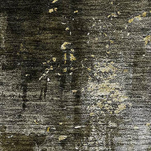HomeRoots 8' X 10' Modern Brown Gold Silver Abstract Washable Area Rug - Stain Resistant & UV Protected Decor 683612