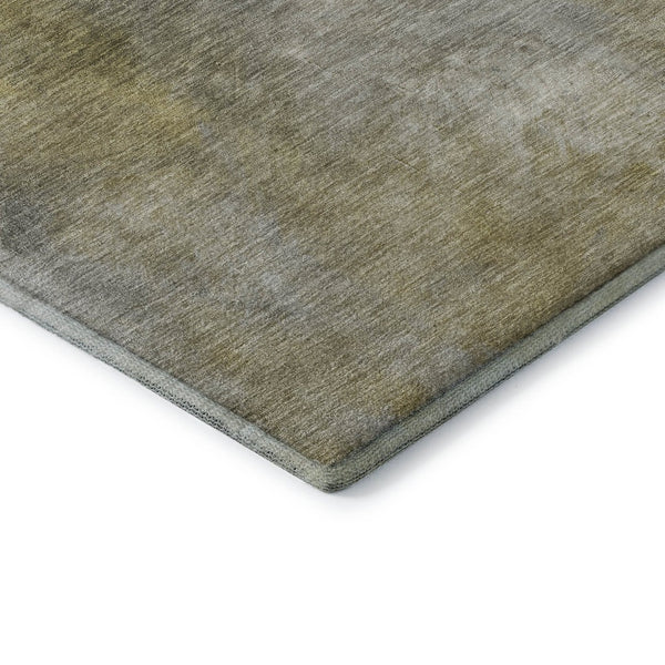 HomeRoots 5' X 8' Abstract Pewter Beige and Gold Washable Rug with UV Protection for Modern Living Spaces 683628