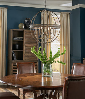 Chelsea House Tuscan Hand-Formed Iron Chandelier With 6 Lites, Old-Gold Finish, Italian Craftsmanship For Dining 68363