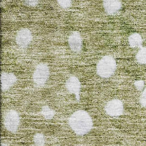 HomeRoots 10' Vibrant Green Purple Ivory Polka Dot Washable Area Rug with UV Protection for High-Traffic Rooms 683656