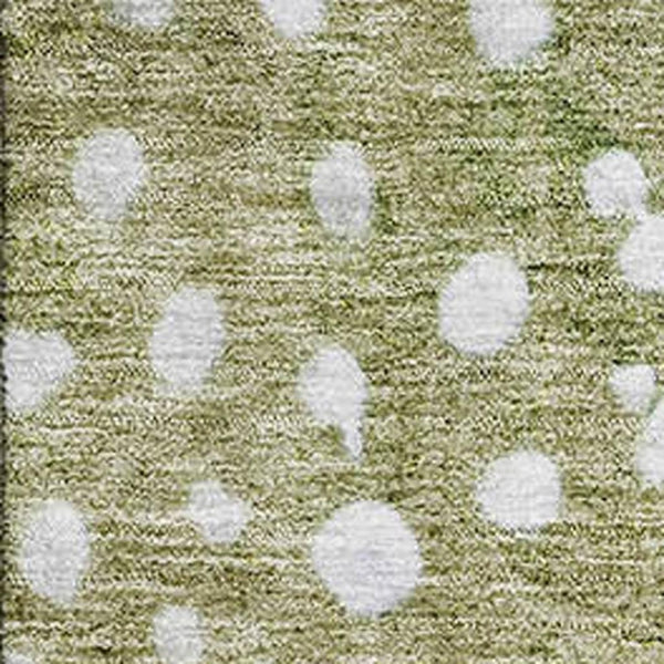 HomeRoots 10' Vibrant Green Purple Ivory Polka Dot Washable Area Rug with UV Protection for High-Traffic Rooms 683656