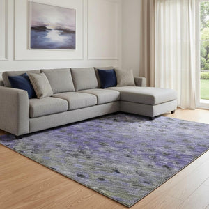 HomeRoots 10' X 14' Polka Dot Area Rug in Purple, Green & Ivory - Washable, UV Protected & Durable Design! 683668