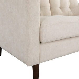OSP Home Furnishings Grayburn Mid-Century Loveseat Cream