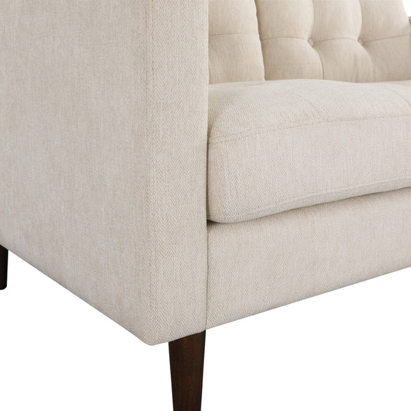 OSP Home Furnishings Grayburn Mid-Century Loveseat Cream