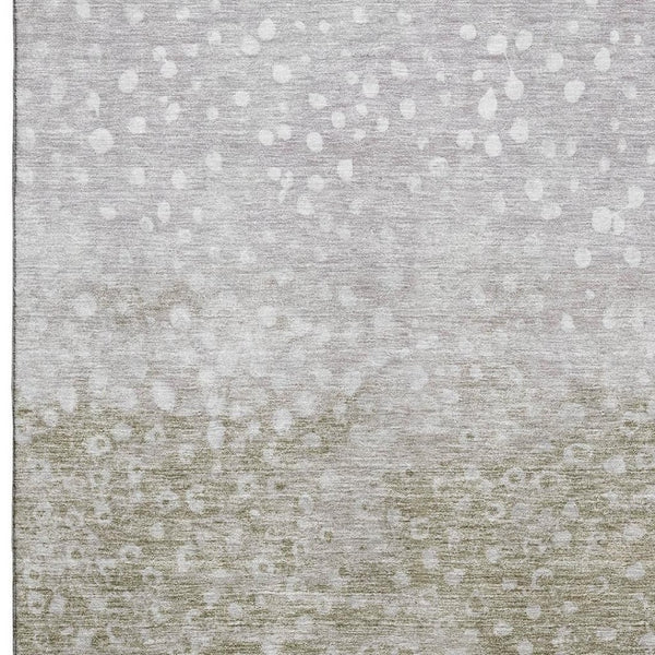 HomeRoots 5' X 8' Washable Taupe Beige & Ivory Polka Dot Area Rug - UV Protected, Stain Resistant, Durable Design 683670