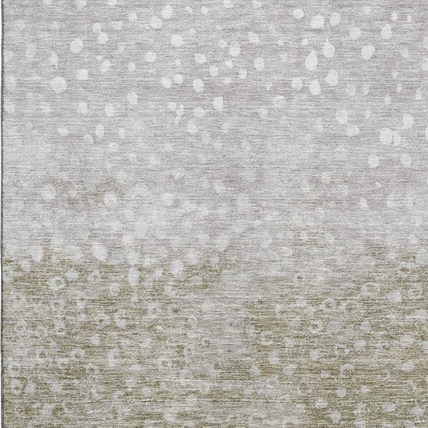 HomeRoots 8' X 10' Polka Dot Washable Area Rug in Taupe Beige & Ivory - UV Protected, Family-Friendly Design 683672