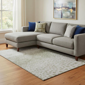 HomeRoots 10' Taupe Beige & Ivory Polka Dot Washable Area Rug - Durable, Stain-Resistant, UV Protected Elegance 683674