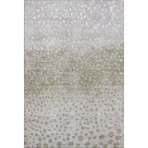 HomeRoots 10' Taupe Beige & Ivory Polka Dot Washable Area Rug - Durable, Stain-Resistant, UV Protected Elegance 683674