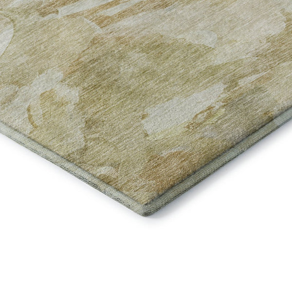 HomeRoots 5' X 8' Beige and Ivory Abstract Area Rug – Stylish, Washable, Durable with UV Protection for Homes 683676