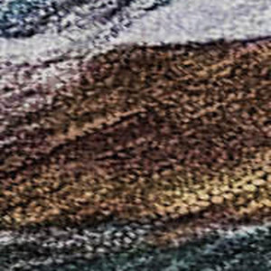 HomeRoots 10' X 14' Abstract Blue Copper Beige Area Rug - Durable, Stain Resistant, UV Protected for Homes 683686
