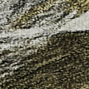 HomeRoots 5' Modern Abstract Granite Gray, Beige & Gold Washable Area Rug with UV Protection for Durability 683688