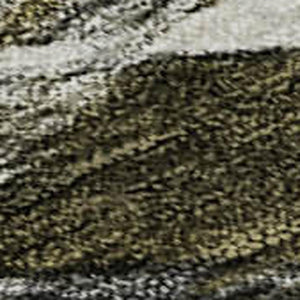 HomeRoots 9' X 12' Abstract Washable Area Rug in Granite Gray, Beige & Gold – Durable, UV Protected Design! 683691