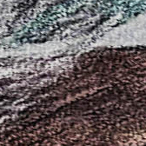 HomeRoots 5' X 8' Teal Gray and Rust Abstract Area Rug - Washable, UV-Protected, Stain-Resistant Elegance! 683700