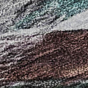 HomeRoots 8' X 10' Teal Gray Rust Abstract Area Rug – Washable, Stain-Resistant, UV Protected for High-Traffic Areas 683702