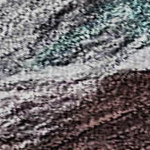 HomeRoots 10' Teal Gray and Rust Abstract Area Rug - Washable, UV Protected, Stylish for Large Spaces! 683704