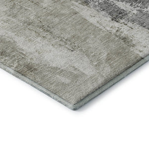 HomeRoots 8' X 10' Modern Taupe Beige and Brown Abstract Washable Area Rug - Durable, UV Protected, Stain Resistant 683714