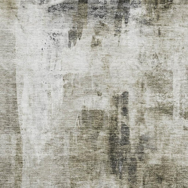HomeRoots 8' X 10' Modern Taupe Beige and Brown Abstract Washable Area Rug - Durable, UV Protected, Stain Resistant 683714