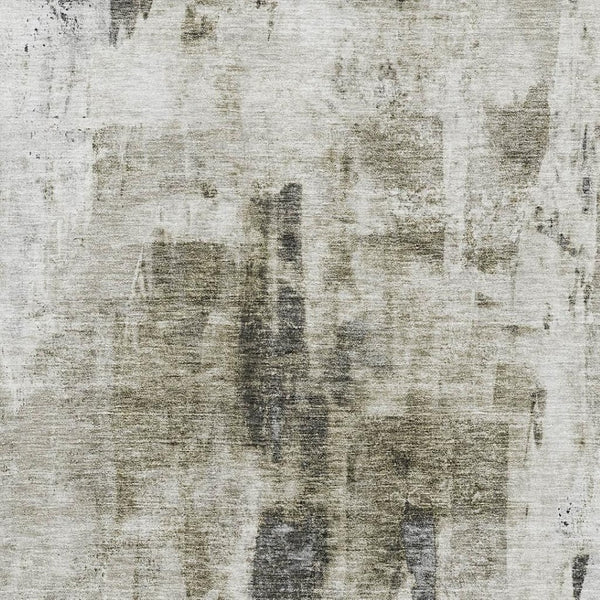 HomeRoots 9' X 12' Abstract Taupe Beige & Brown Washable Area Rug with UV Protection for High-Traffic Spaces 683715