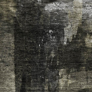 HomeRoots 8' X 10' Charcoal Gray & Silver Abstract Washable Area Rug - Stylish, Durable, UV-Protected Design 683726