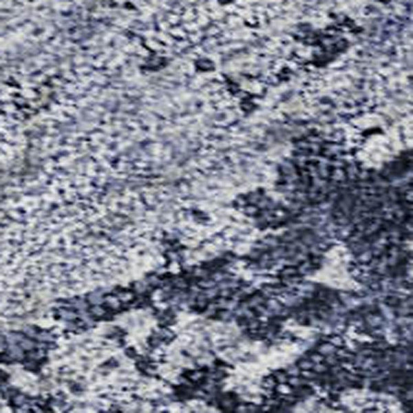 HomeRoots 10' X 14' Navy Blue And Silver Abstract Washable Area Rug – Stain Resistant, UV Protected, Modern Design 683734
