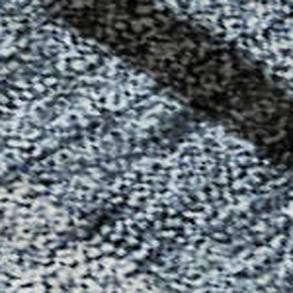 HomeRoots 5' Blue Charcoal and Silver Striped Washable Area Rug - Durable, Stain-Resistant with UV Protection 683772