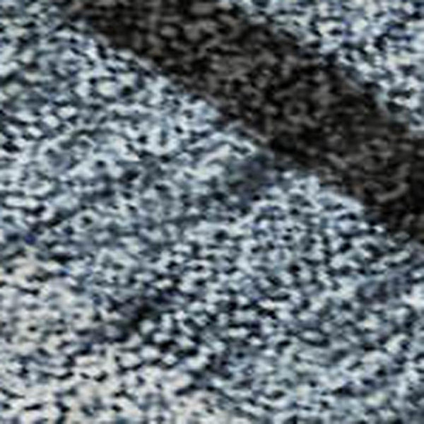 HomeRoots 10' X 14' Classic Blue, Charcoal & Silver Striped Washable Area Rug with UV Protection & Style 683776