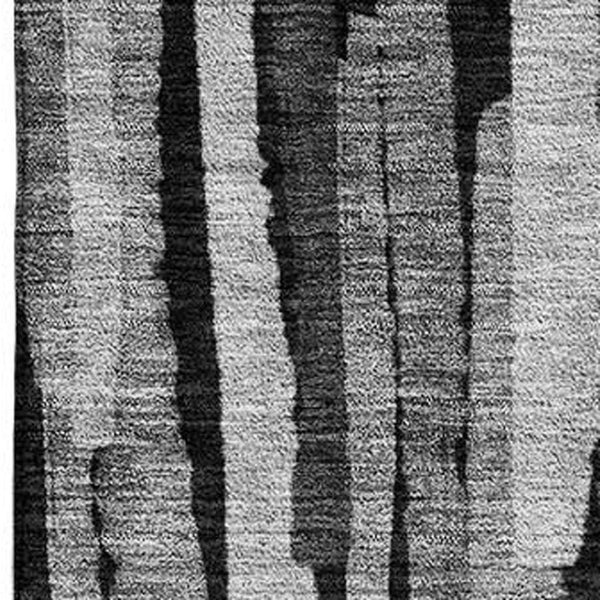 HomeRoots 5' Gray and Silver Striped Washable Area Rug with UV Protection for Stylish, Durable Living Spaces 683784