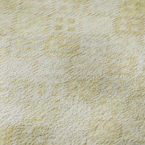 HomeRoots 8' Linen Geometric Round Rug with UV Protection - Stylish, Washable, Durable & Kid-Friendly Design! 683827
