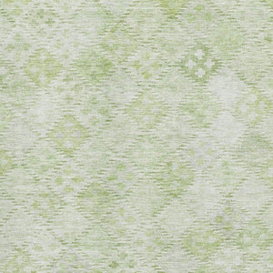 HomeRoots 5' X 8' Sage and Ivory Geometric Washable Area Rug - Durable, Stain-Resistant, UV Protected Design 683844