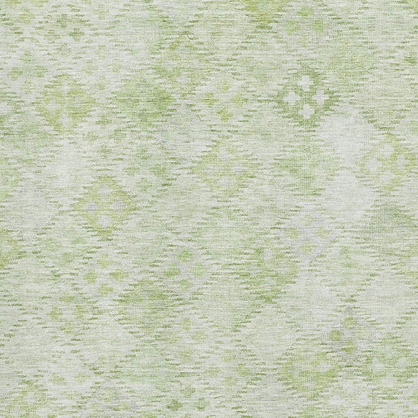 HomeRoots 5' X 8' Sage and Ivory Geometric Washable Area Rug - Durable, Stain-Resistant, UV Protected Design 683844