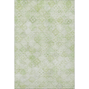 HomeRoots 8' X 10' Sage and Ivory Geometric Area Rug - Washable, Stain-Resistant, UV-Protected for Busy Homes 683846