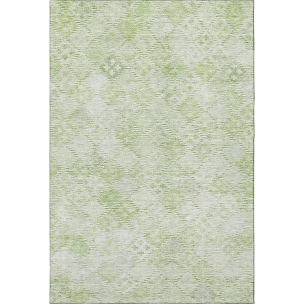 HomeRoots 8' X 10' Sage and Ivory Geometric Area Rug - Washable, Stain-Resistant, UV-Protected for Busy Homes 683846