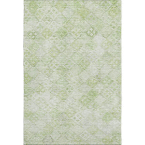 HomeRoots 9' X 12' Sage and Ivory Geometric Washable Area Rug – Durable, UV-Protected, Modern Design for Homes 683847