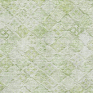 HomeRoots 9' X 12' Sage and Ivory Geometric Washable Area Rug – Durable, UV-Protected, Modern Design for Homes 683847