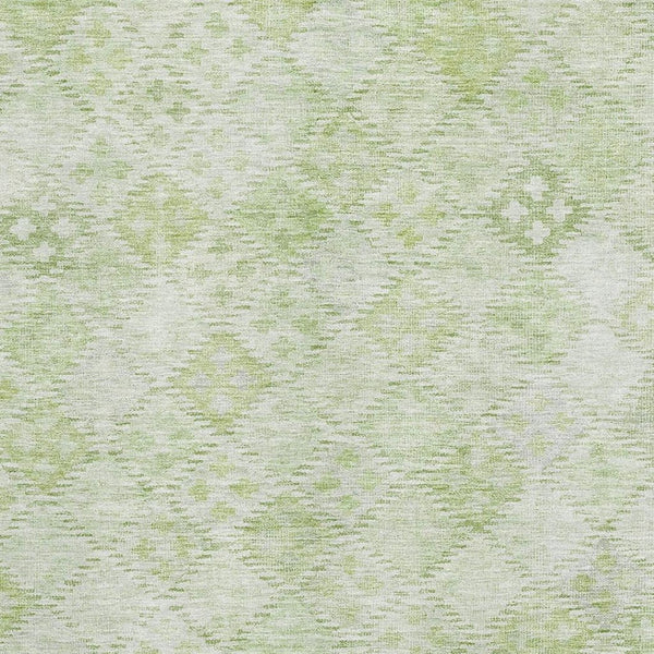 HomeRoots 9' X 12' Sage and Ivory Geometric Washable Area Rug – Durable, UV-Protected, Modern Design for Homes 683847