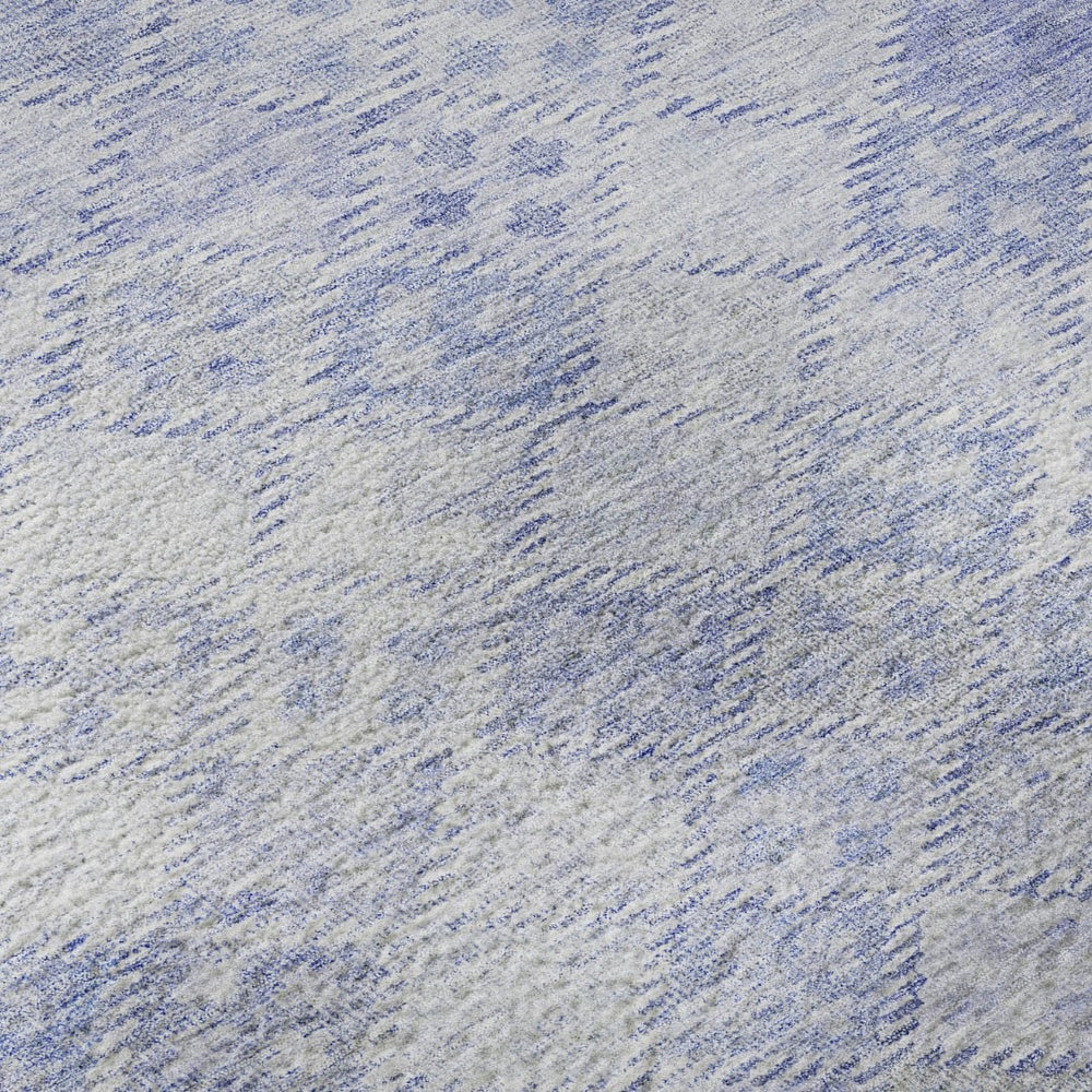 HomeRoots 10' X 14' Sky Blue & Ivory Geometric Washable Area Rug – UV Protected, Durable, Stylish for Your Home 683854