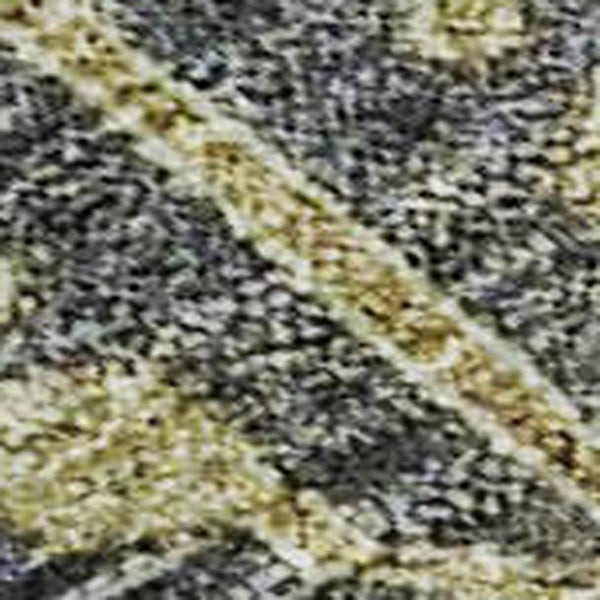 HomeRoots 9' X 12' Artichoke Green Gold Charcoal Damask Area Rug - Washable, Stain-Resistant, UV Protected Elegance 683859
